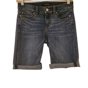 White House Black Market Denim Shorts Blue sz 0